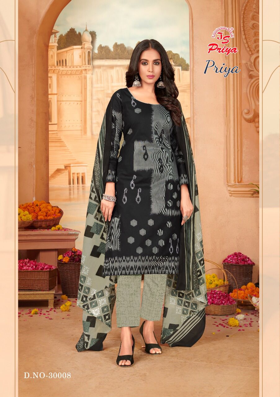 Js Priya 30 Printed Cotton Casual Wear Designer Dress Material Collection